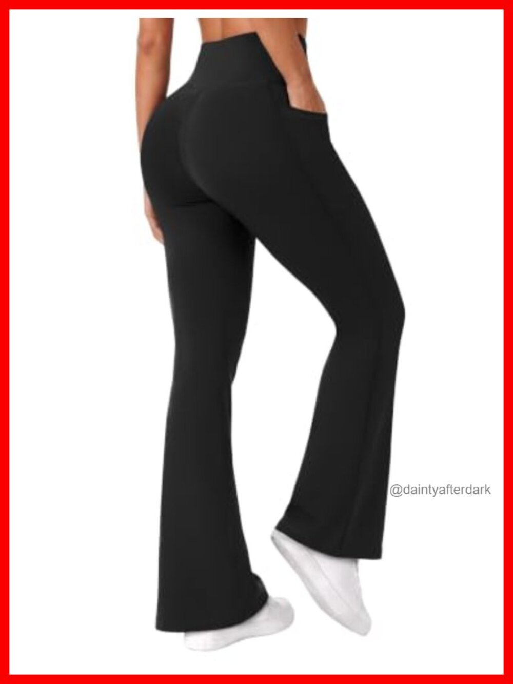 High Waisted Bootcut Flare Yoga Pants with Pockets 4-Way Stretch